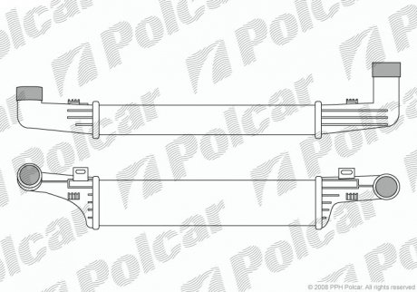 Радіатор повітря (інтеркулер) Polcar 5015J84