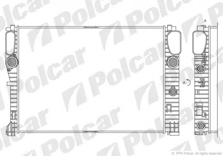 Радиатор двигателя Polcar 5016084