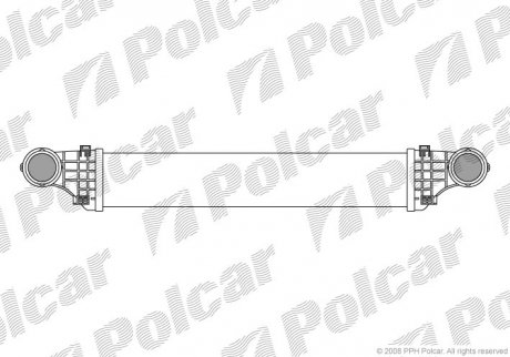 Радіатор повітря (інтеркулер) Polcar 5016J82X (фото 1)