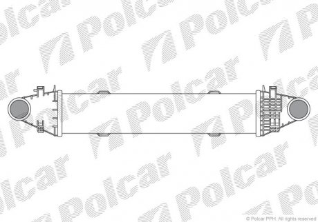 Радіатор повітря (Інтеркулер) Polcar 5070J8-1