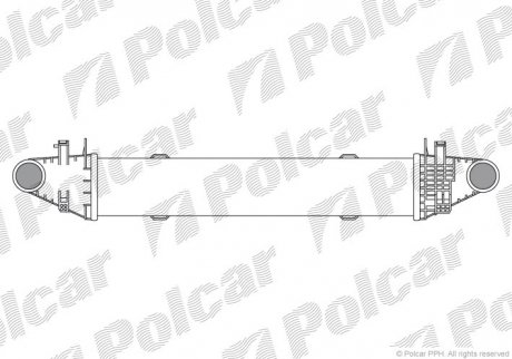 Радіатор повітря (інтеркулер) Polcar 5070J82