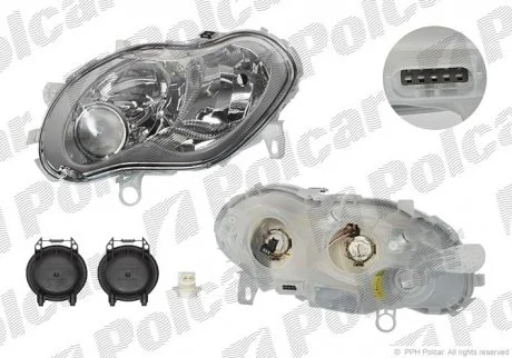 Фото фара основна Polcar 5095101E Фара основна Polcar 5095101E