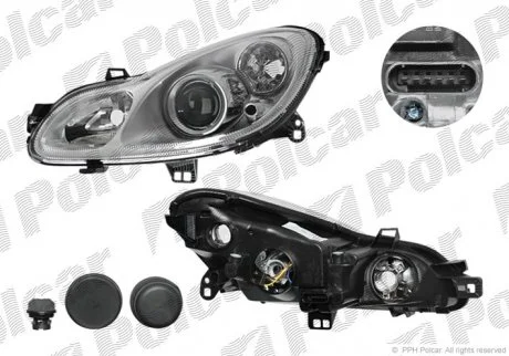 Фото фара основна Polcar 509809-E Фара основна Polcar 509809-E