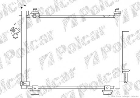 Радиатор кондиционера Polcar 5503K8C2 (фото 1)