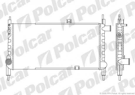 Радиатор двигателя Polcar 5505081 (фото 1)