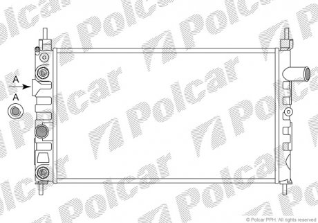 Радіатор охолодження Polcar 550508A7