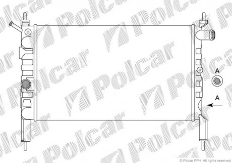 Радиатор охлаждения Polcar 550708B1