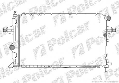 Радіатор двигуна Polcar 5508084 (фото 1)