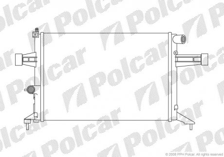 Радиатор двигателя Polcar 5508088 (фото 1)