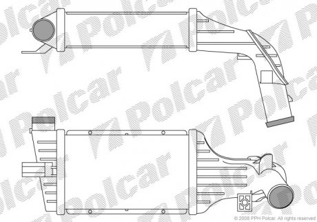 Радіатор повітря (інтеркулер) Polcar 5508J83X