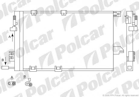 Радиатор кондиционера Polcar 5508K8C1