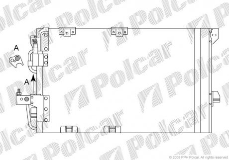 Радіатор кондиціонера Polcar 5508K8C3 (фото 1)