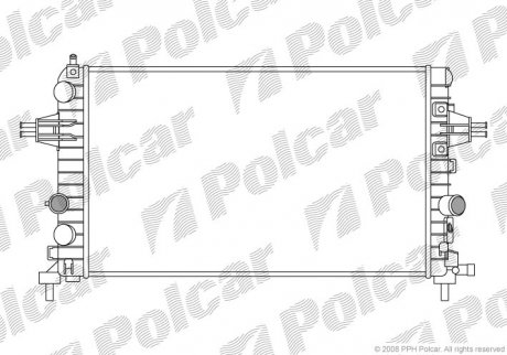 Радиатор двигателя Polcar 5509082