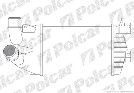 Радиатор воздуха (интеркулер) Polcar 5509J83