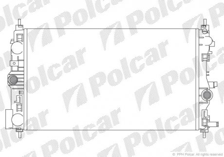 Радиатор двигателя Polcar 5511086 (фото 1)