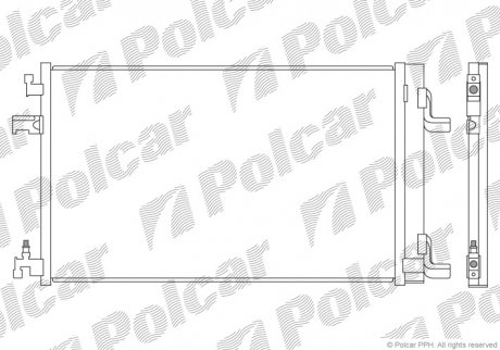 Радіатор кондиціонера Polcar 5511K82K (фото 1)