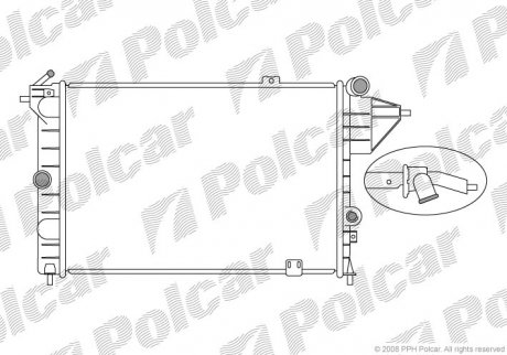 Радиатор Polcar 551408A3