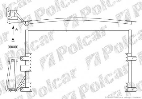 Радиатор кондиционера Polcar 5516K8C1