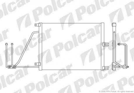 Радіатор кондиціонера Polcar 5516K8C2 (фото 1)