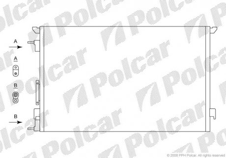 Радіатор кондиціонера Polcar 5518K8C1