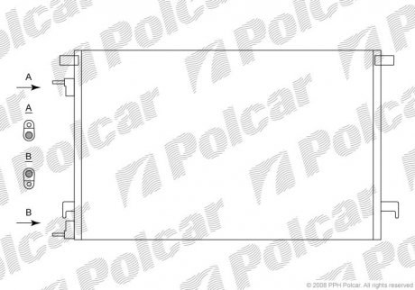 Радіатор кондиціонера Polcar 5518K8C2S (фото 1)