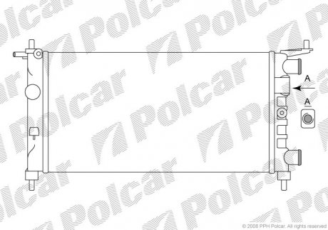 Радиатор двигателя Polcar 555508A2