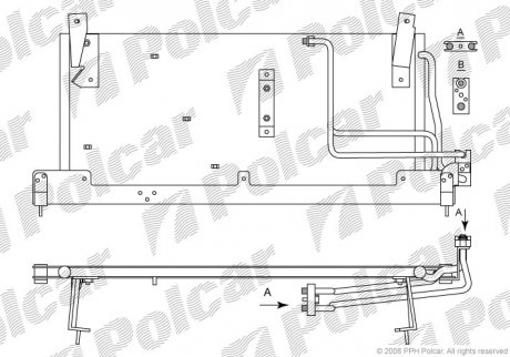 Радиатор кондиционера Polcar 5555K8C1