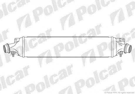 Радіатор повітря (інтеркулер) Polcar 5558J83 (фото 1)