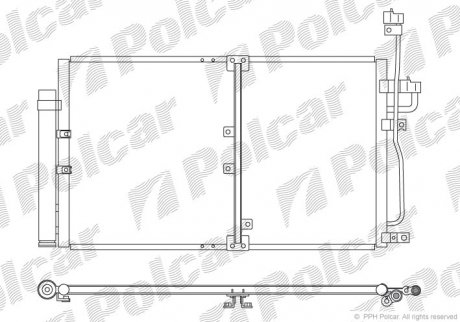 Радіатор кондиціонера Polcar 5565K8C1