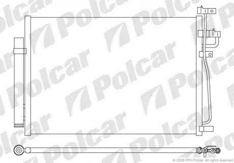 Радіатор кондиціонера Polcar 5565K8C2 (фото 1)