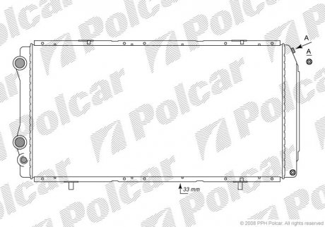 Радіатор двигуна Polcar 5702082