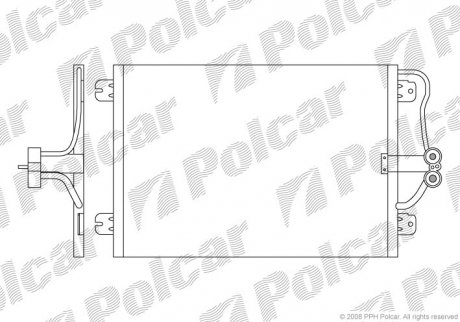 Радиатор кондиционера Polcar 6007K8C2