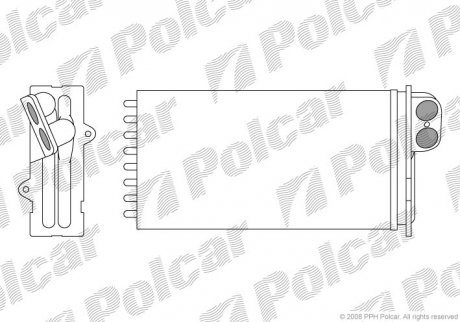 Радіатор пічки Polcar 6033N81