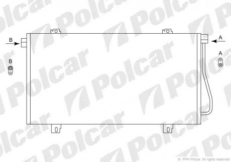 Радиатор кондиционера Polcar 6041K8C4 (фото 1)