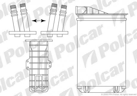 Радиатор обогрева Polcar 6050N81