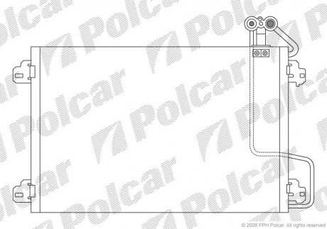 Радиатор кондиционера Polcar 6070K8C1S