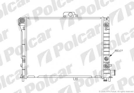 Радіатор охолодження Polcar 6521081