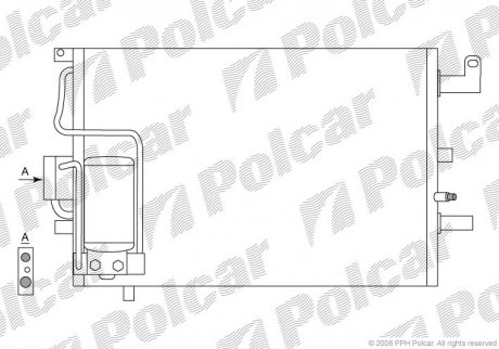 Радіатор кондиціонера Polcar 6522K8C1