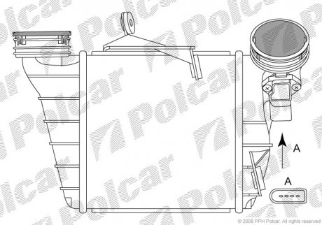 Радіатор повітря (інтеркулер) Polcar 6730J81