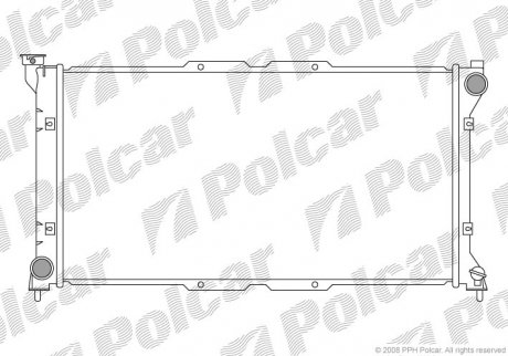 Радиатор двигателя Polcar 7206081