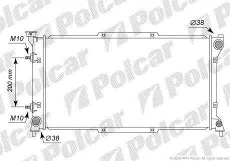 Радіатор охолодження Polcar 7206082K (фото 1)