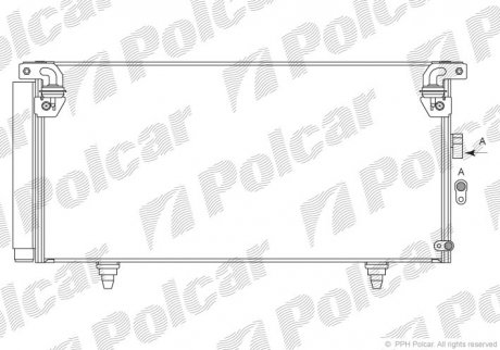 Радіатор кондиціонера Polcar 7208K82K (фото 1)