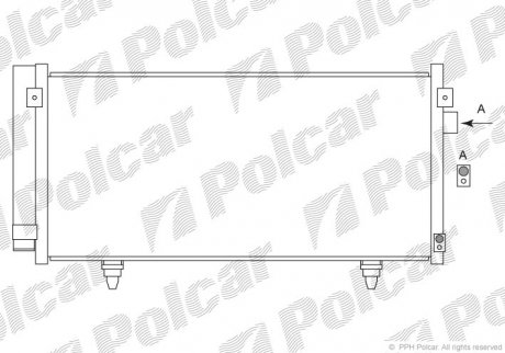 Радіатор кондиціонера Polcar 7242K81K (фото 1)