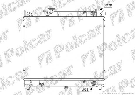 Радіатор двигуна Polcar 7403081