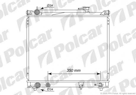 Радиатор двигателя Polcar 7404083