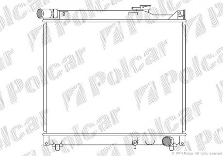 Радиатор двигателя Polcar 7424088