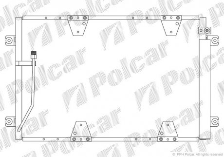 Радиатор кондиционера Polcar 7424K8C4 (фото 1)