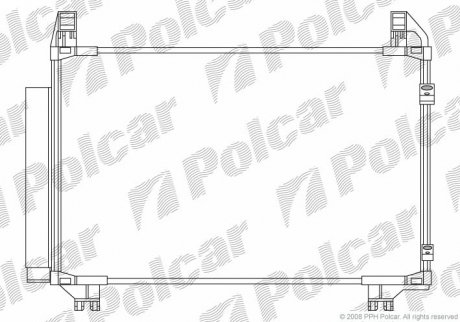 Радіатор кондиціонера Polcar 8105K81K (фото 1)