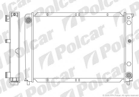 Радиатор двигателя Polcar 9031084