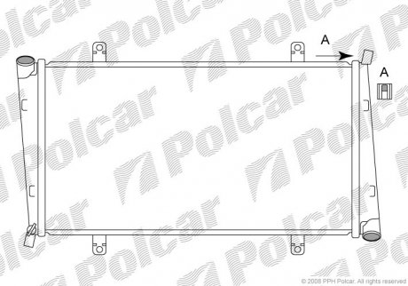 Радіатор двигуна Polcar 9040084